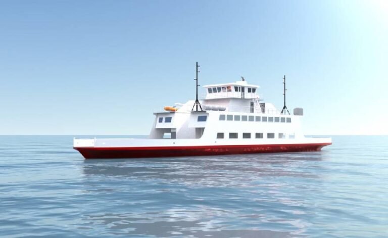 MaineDOT double-ended hybrid-electric ferry rendering – Image credit Gilbert Associates Inc.